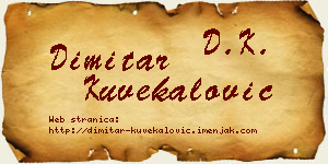 Dimitar Kuvekalović vizit kartica
